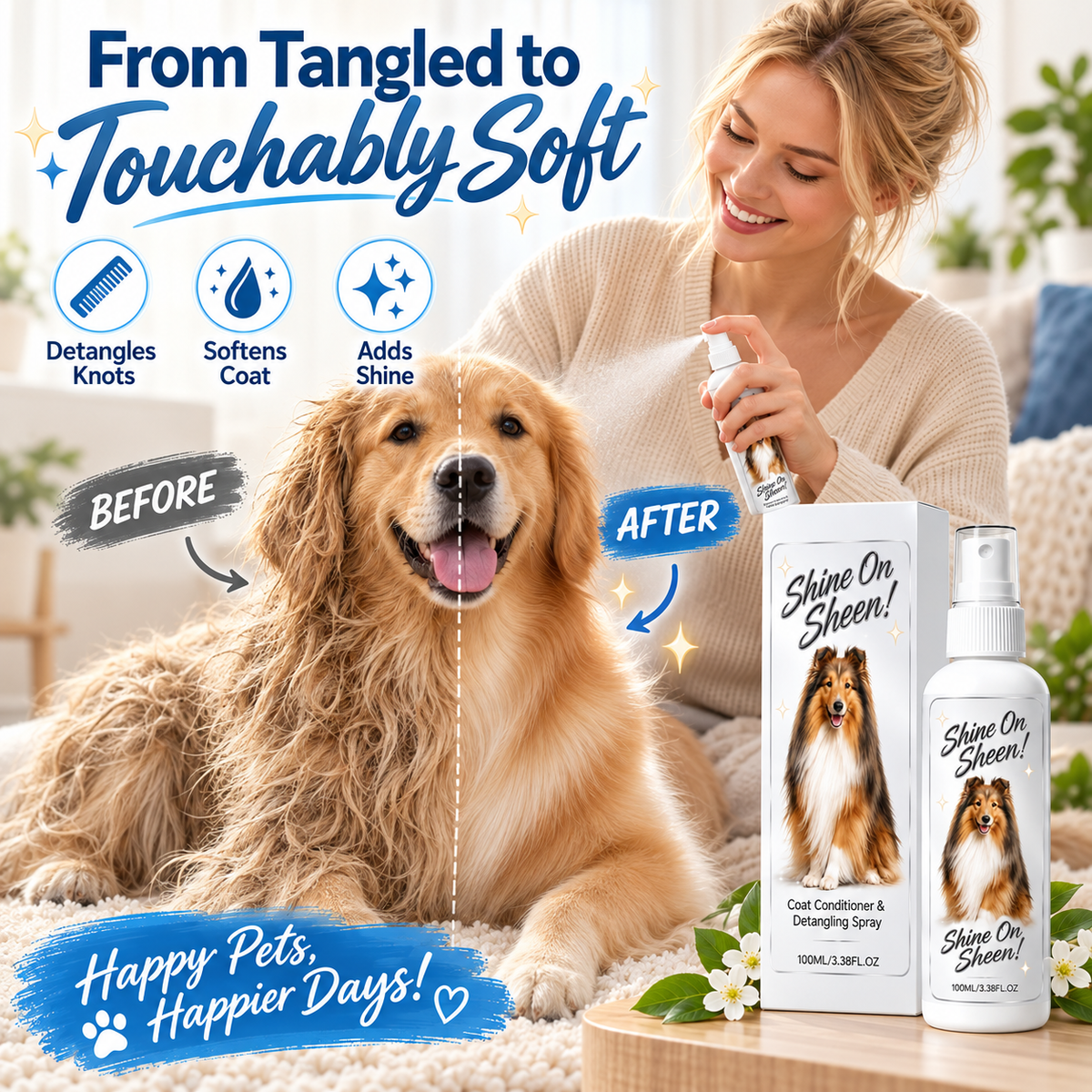 💕Buy 1 Get 1 Free🐶🐱Pet Coat Detangling & Conditioning Spray