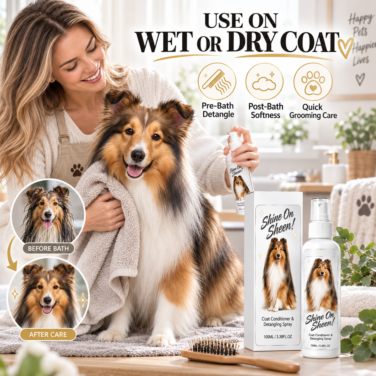 💕Buy 1 Get 1 Free🐶🐱Pet Coat Detangling & Conditioning Spray