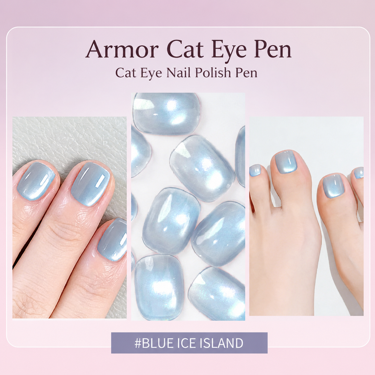 ✨Cat Eye Nail Pen with Built-in Magnetic Beads💅 5 Shades of Sheer Nude, Elegant & Skin-brightening 2-in-1!