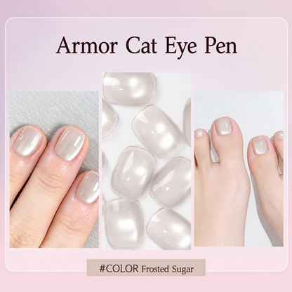 ✨Cat Eye Nail Pen with Built-in Magnetic Beads💅 5 Shades of Sheer Nude, Elegant & Skin-brightening 2-in-1!