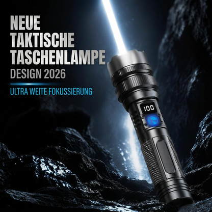 💎 50 % Rabatt! 💎 Hochleistungs-Taschenlampe: ausgestattet mit einem wärmeableitenden Kopf aus Aluminiumlegierung und Teleskop-Zoom-Funktion für starkes, gebündeltes Licht; dient zudem als Powerbank und verfügt über eine digitale Akkustandsanzeige.