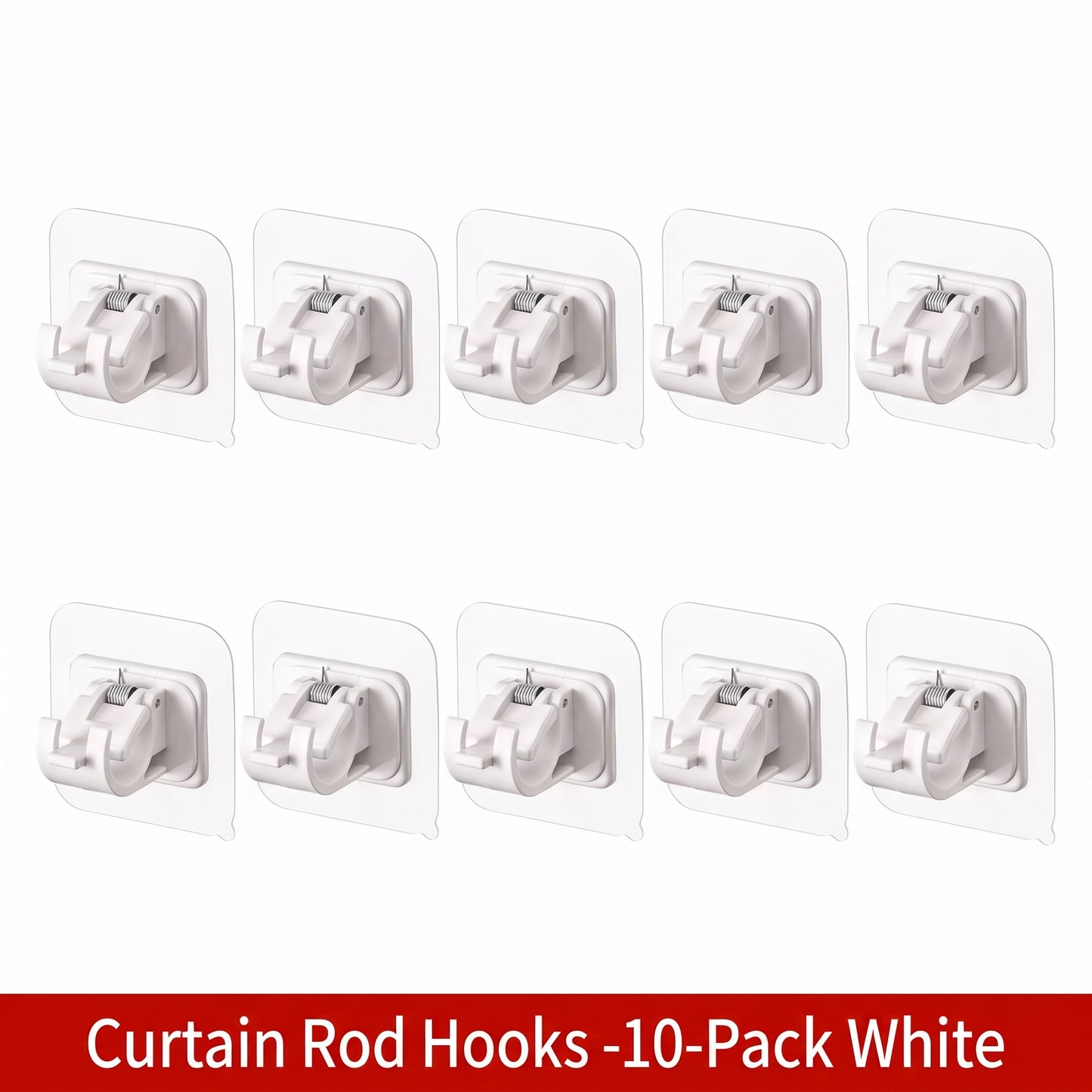 🔥Nail-Free Adjustable Curtain Rod Hooks