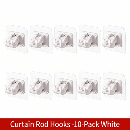 🔥Nail-Free Adjustable Curtain Rod Hooks