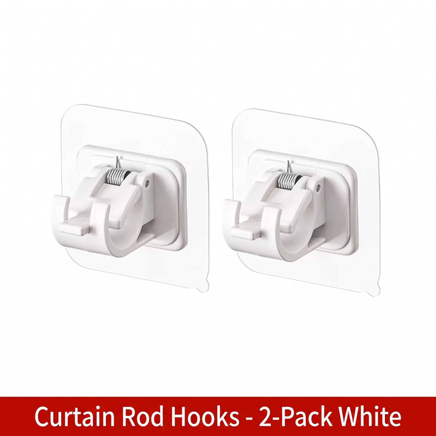 🔥Nail-Free Adjustable Curtain Rod Hooks
