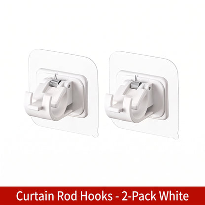🔥Nail-Free Adjustable Curtain Rod Hooks