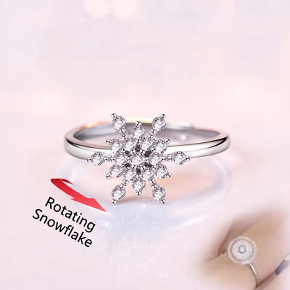 🔥Limited-time 50% off - Rotatable snowflake ring