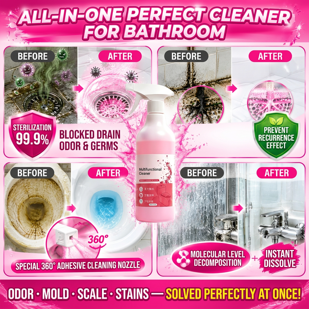 🧴 Multi-Purpose Cleaning Spray, Powerful Formula Removes All Kinds of Stubborn Stains for Home & Surface Cleaning