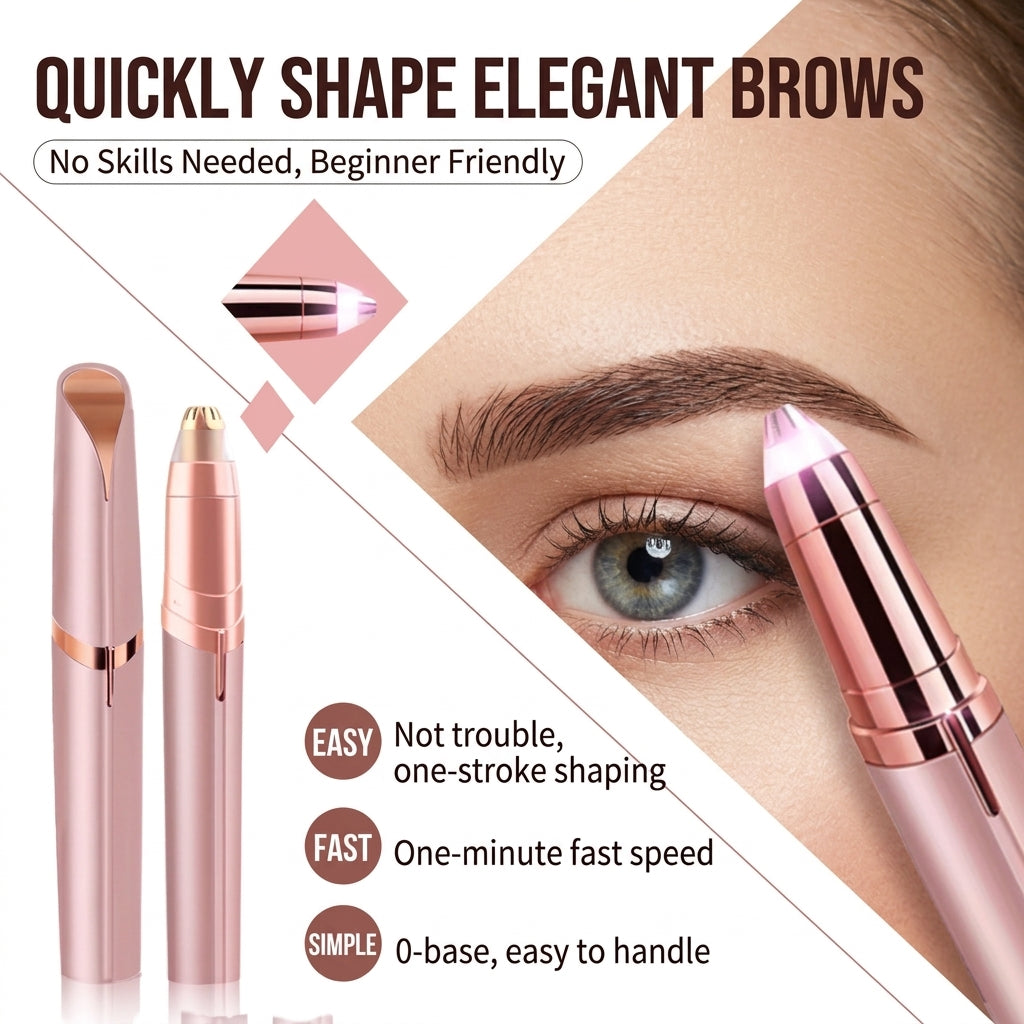 ✂️ Rechargeable Electric Eyebrow Trimmer ✨ Automatic Eyebrow Shaper for Men & Women, Precise Grooming