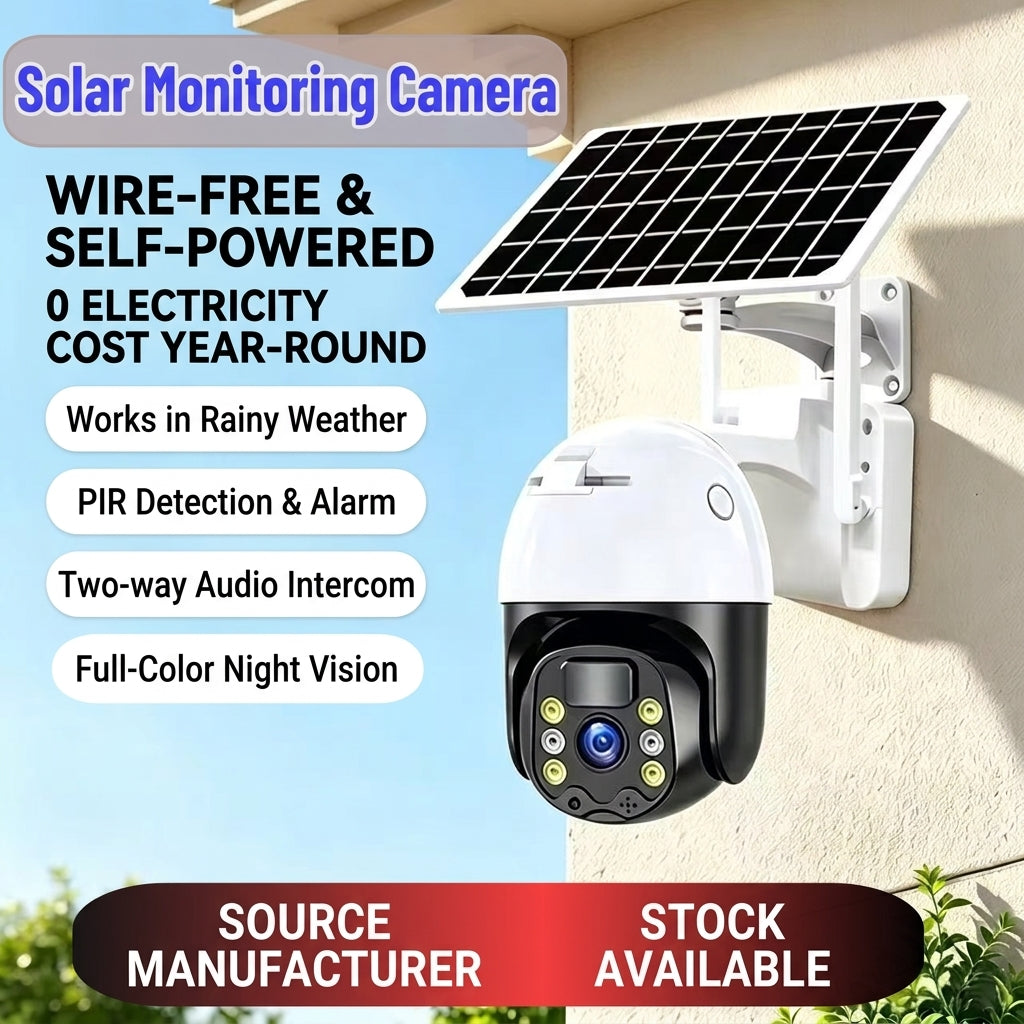 📍⏰50% off Solar-powered 360° surveillance camera with no blind spots, featuring ultra-HD full-color night vision, remote smartphone monitoring, and waterproof outdoor design.