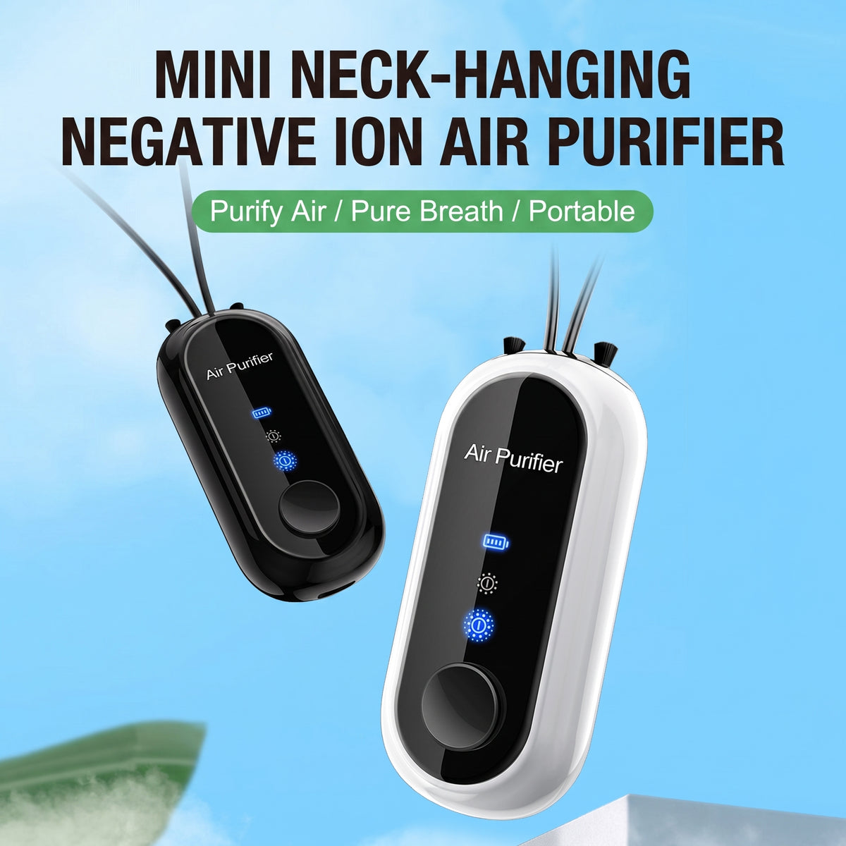 🔥Limited-time 50% off-Mini neck-hanging negative ion air purifier