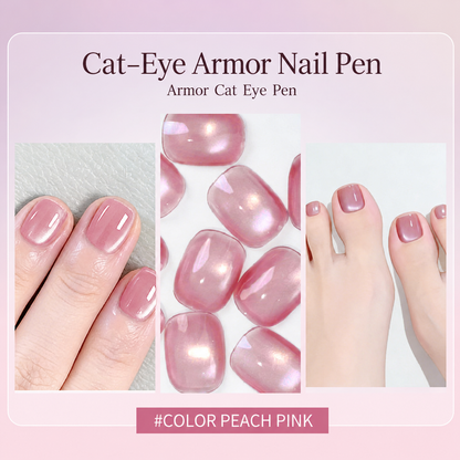 ✨Cat Eye Nail Pen with Built-in Magnetic Beads💅 5 Shades of Sheer Nude, Elegant & Skin-brightening 2-in-1!