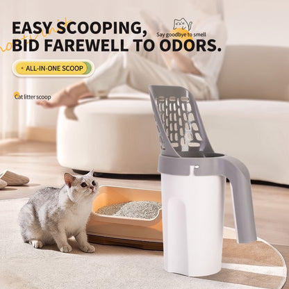 🐾Limited-time 50% off - 2-in-1 cat litter scoop
