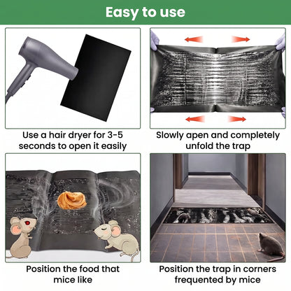 🐭Professional sticky mouse trap – Extra large size for faster capture speed