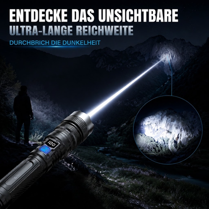 💎 50 % Rabatt! 💎 Hochleistungs-Taschenlampe: ausgestattet mit einem wärmeableitenden Kopf aus Aluminiumlegierung und Teleskop-Zoom-Funktion für starkes, gebündeltes Licht; dient zudem als Powerbank und verfügt über eine digitale Akkustandsanzeige.