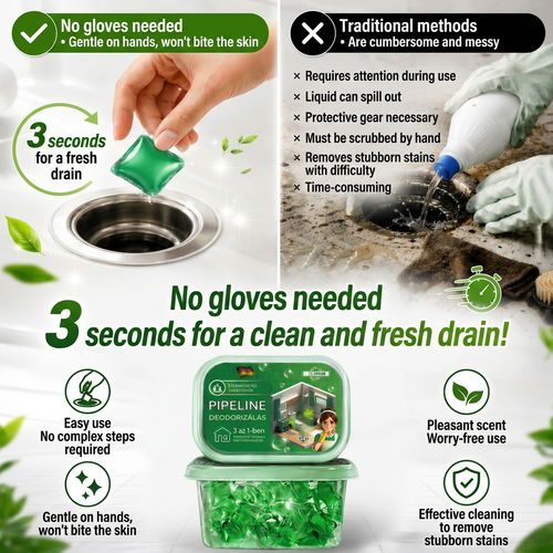 💧 Water Dissolvable Wastewater Purification Beads | Say Goodbye to Drain Odors! Keeps Kitchen & Bathroom Drains Fresh & Clean