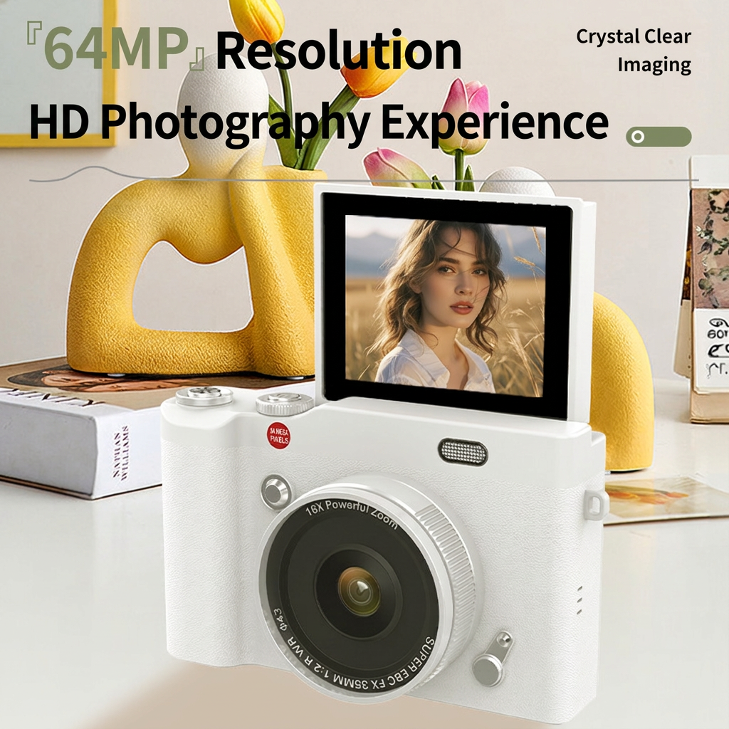 80% off Selling at a loss📸 WIKICO 4K Digital Camera for Photography & Content Creators ✨｜64MP, 3-Inch 180° Flip Screen, 18X Digital Zoom