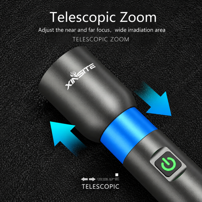 ✨ Limited Offer | Portable Rechargeable LED Flashlight, Super Bright Long Distance Beam Outdoor Torch