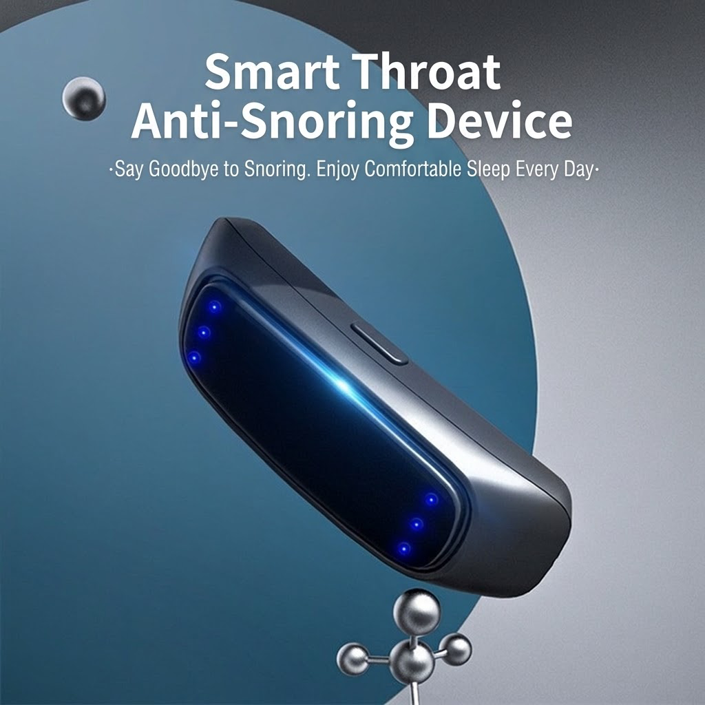 😴 Smart Throat Pulse Sleep Aid | Electric Throat Massager, Effective Anti-Snoring Device for Quiet Night Sleep