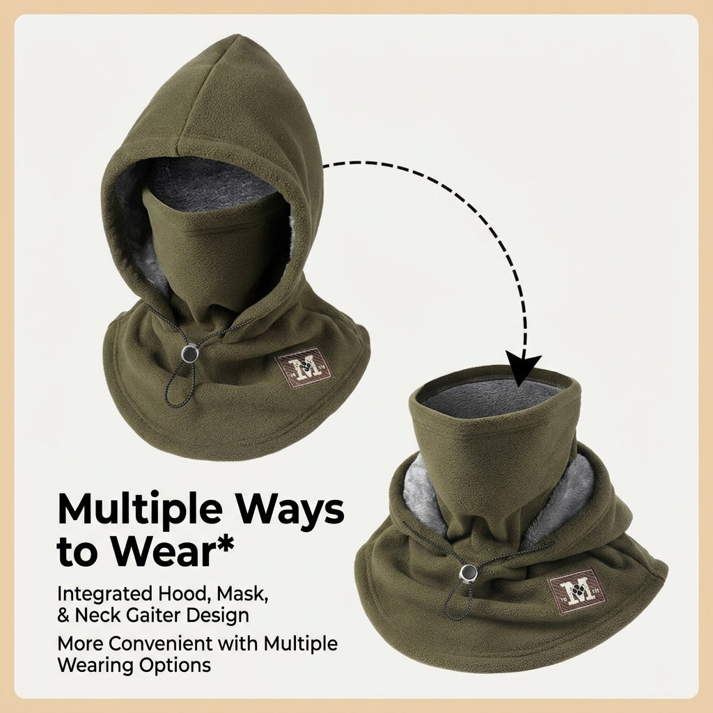 🧣2-in-1 Flannel Mask & Hat | Windproof Thermal Neck Visor Hat for Cycling 🚴