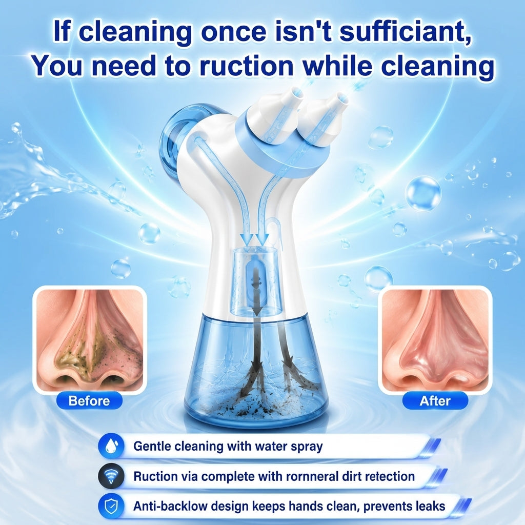 ✨ Electric Positive & Negative Pressure Nasal Irrigator, Professional Nasal Rinsing Device for Nasal Cavity Care