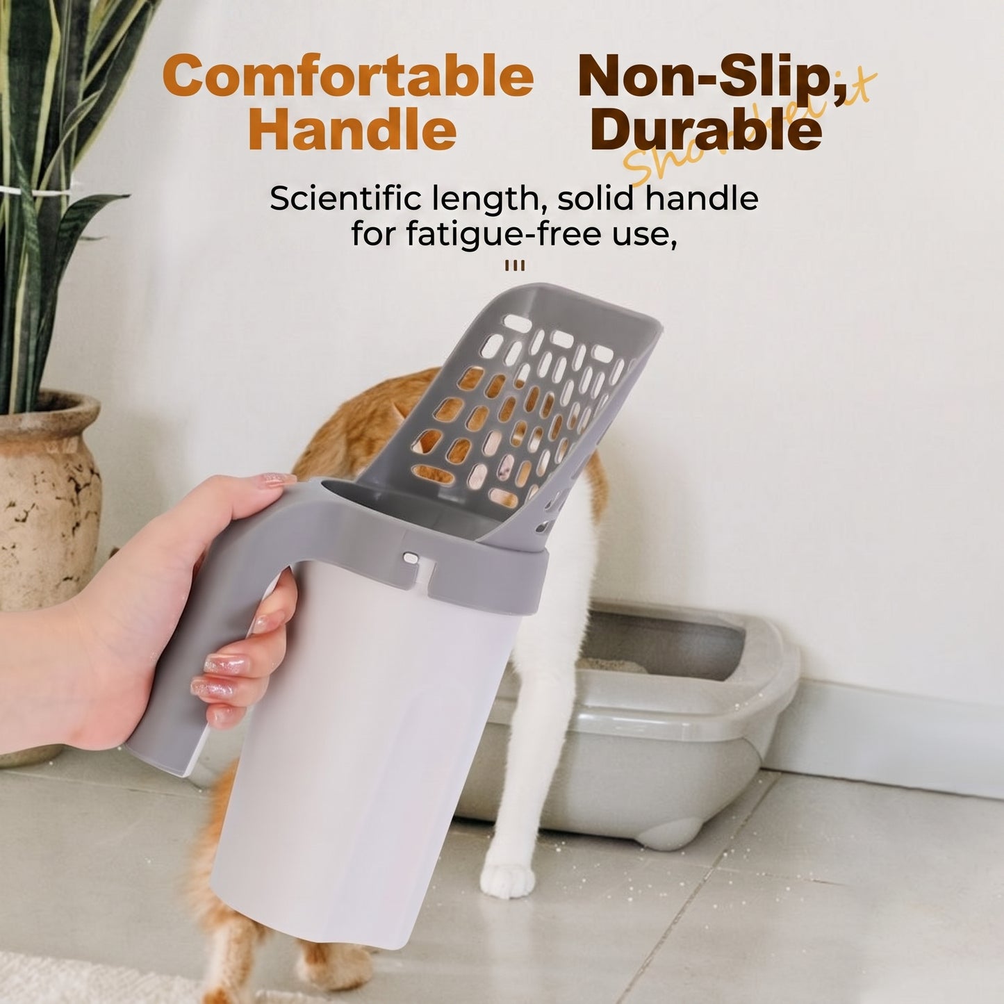 🐾Limited-time 50% off - 2-in-1 cat litter scoop