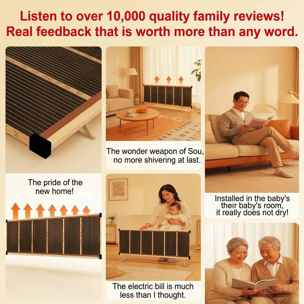 🔥3-Second Rapid Heating Honeycomb Graphene Far-Infrared Ceramic Wall Heater | Low Noise, Energy Efficient Indoor Wall Mount Space Heater