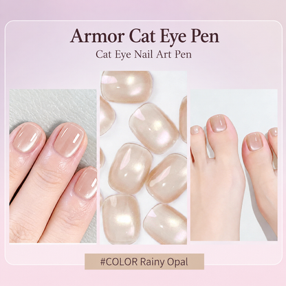 ✨Cat Eye Nail Pen with Built-in Magnetic Beads💅 5 Shades of Sheer Nude, Elegant & Skin-brightening 2-in-1!