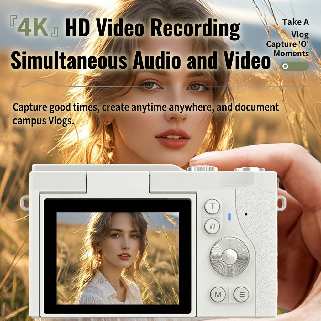 80% off Selling at a loss📸 WIKICO 4K Digital Camera for Photography & Content Creators ✨｜64MP, 3-Inch 180° Flip Screen, 18X Digital Zoom