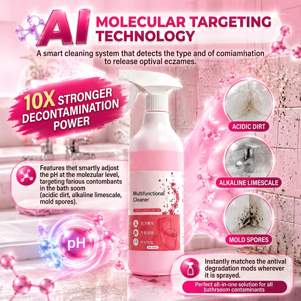 🧴 Multi-Purpose Cleaning Spray, Powerful Formula Removes All Kinds of Stubborn Stains for Home & Surface Cleaning