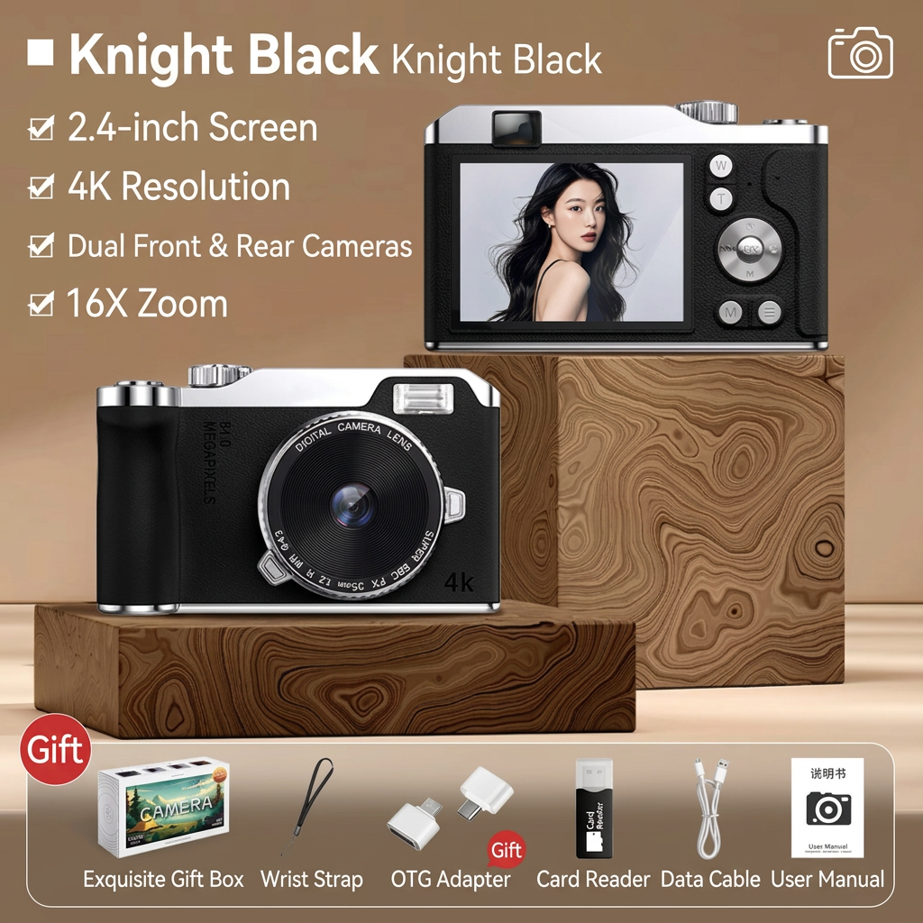 80% off Selling at a loss📸 WIKICO 4K Digital Camera for Photography & Content Creators ✨｜64MP, 3-Inch 180° Flip Screen, 18X Digital Zoom