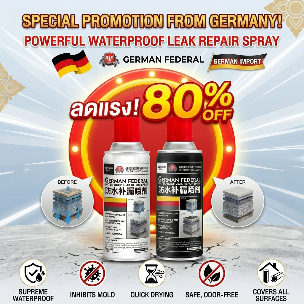 🏠 Roof Waterproofing & Leak Repair Spray | High-Performance Liquid Sealant for Rooftops, Walls, Cracks, Instant Sealing, Weather Resistant Leak Stop Coating