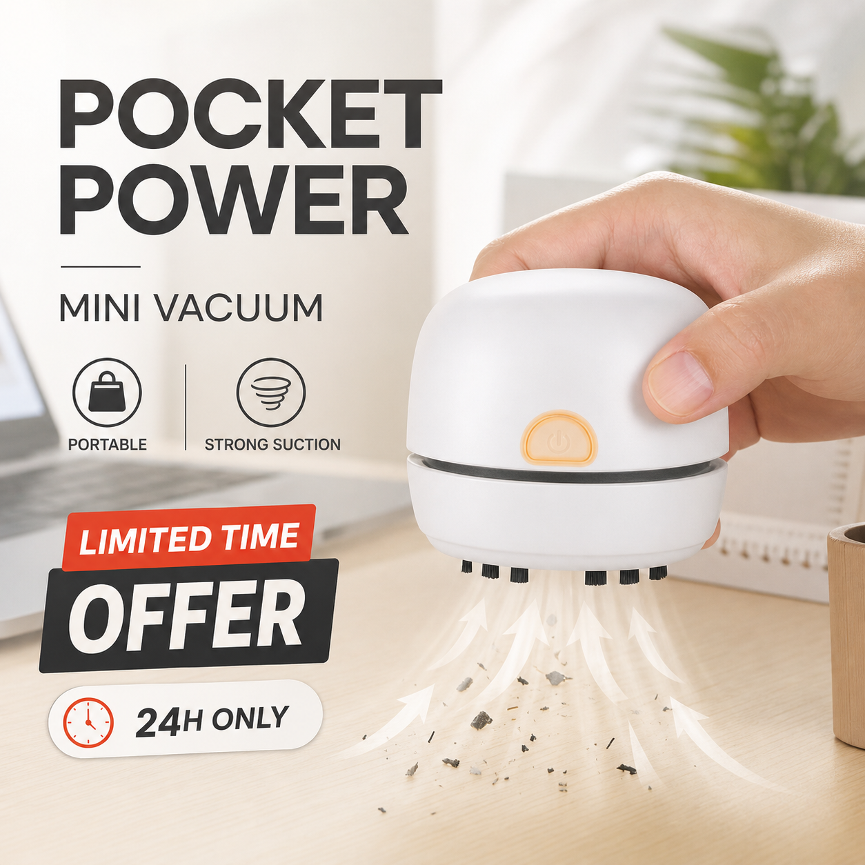 🔥Limited-time 50% off-Mini portable desktop vacuum cleaner