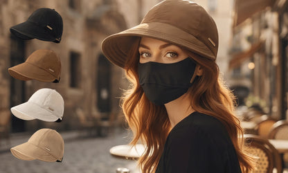 🔥Women's summer bucket hat; wide brim shades the face and provides UV protection.