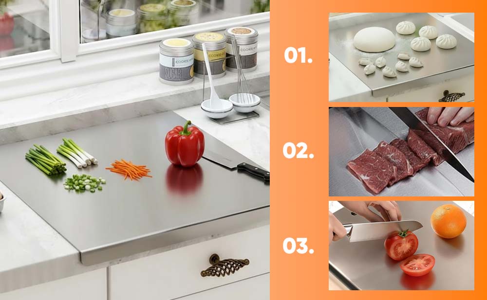Stainless Steel Durable Kitchen Cutting Board