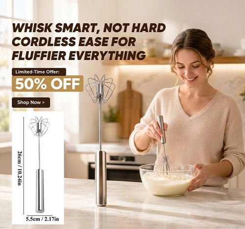 🔥Stainless Steel Automatic Mixer – No electricity required, quick and easy mixing