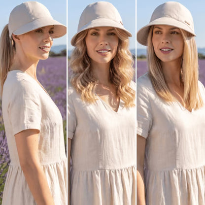 🔥Women's summer bucket hat; wide brim shades the face and provides UV protection.