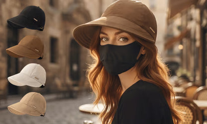 🔥Women's summer bucket hat; wide brim shades the face and provides UV protection.