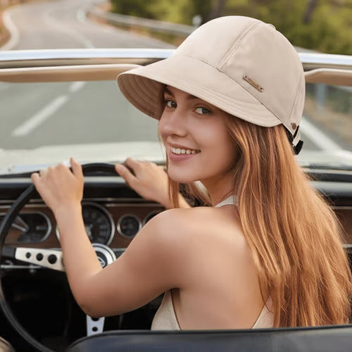 🔥Women's summer bucket hat; wide brim shades the face and provides UV protection.